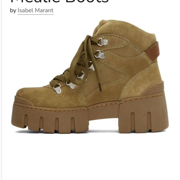 Isabel Marant Mealie Women's Brown Platform Ankle Boots Winter Casual - Picture 3 of 10